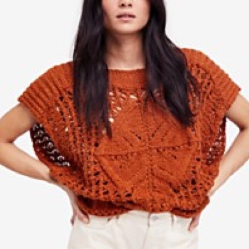 Free People Diamond In The Rough Knit Sweater NWT